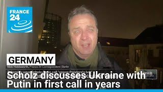 Germanys Scholz discusses Ukraine with Putin in first call in years • FRANCE 24 English [upl. by Skees]