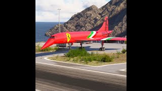 This is crazy Concorde Ferrari Hypersonic Aircraft takes off from short runway [upl. by Osanna165]