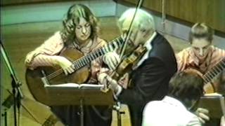 Alexander Labko plays Sarasate quot Zapateadoquot with guitar ensemble [upl. by Lletnohs]