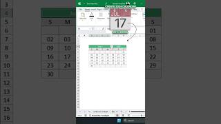 2024 Calendar in Excel shorts [upl. by Ennove]