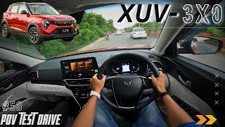 2024 MAHINDRA XUV 3XO  AX5 DIESEL MT  15L 115BHP  POV Test Drive 59  4K  REV GEARSHIFT 3xo [upl. by Barfuss115]