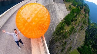 ZORB BALL MAGNUS EFFECT from 165m Dam [upl. by Harbird707]