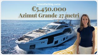 Discover the 2018 Azimut Grande 27 Metri for Sale  Exclusive Yacht Walkthrough [upl. by Elden]