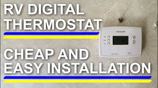 RV DIGITAL THERMOSTAT CHEAP AND EASY INSTALL [upl. by Ahsram]