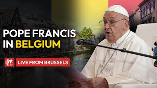 LIVE  Pope Francis in Belgium  Meeting with University Professors  September 27th 2024 [upl. by Neelehtak]