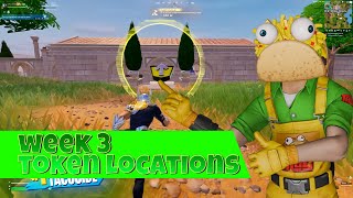 Token Locations to Week 3 of PERSEUSS LEVEL UP QUESTS PACK in Fortnite [upl. by Jacintha]