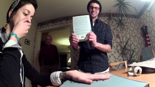 Popping a Ganglion Cyst with a huge Bible [upl. by Fried]