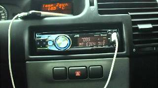 Opel Zafira Elegance stock audio with iPhone amp JVC KDR711 part2 [upl. by Grose]