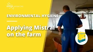 🟡Mistral Olmix animal hygiene solution blowing [upl. by Suolkcin]