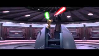 Star Wars épisode III  La Revanche des Sith  Yoda vs Dark Sidious [upl. by Ayahc]