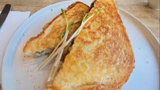 Loving this Mushroom Toastie from the café across from work Heres a quick video [upl. by Ecirehc]