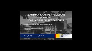 Taklimat Bantuan Khas Penyelidikan  Early Career Researchers [upl. by Nareik]