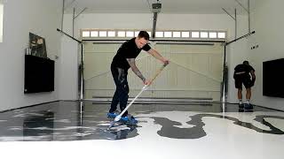 Jenflow Metallic Epoxy Resin Garage Floor Installation [upl. by Hewitt]