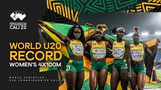 WORLD U20 RECORD FOR JAMAICA 4X100M  World Athletics U20 Championships Cali 2022 [upl. by Asilehc144]