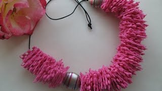 Plastic necklace Tutorial collane plastica [upl. by Roselin839]