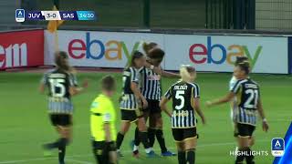 JuventusSassuolo 40  Beerensteyn show nel poker bianconero  SerieAfemminile eBay 202324 [upl. by Sucramat]