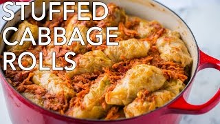 Dinner Best Stuffed Cabbage Rolls Golubtsi  Natashas Kitchen [upl. by Lewak]