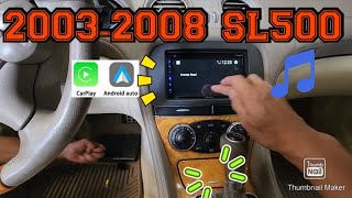 2005 Mercedes Benz SL500 How to remove radio Install Apple carplay android auto Metra kit [upl. by Mackey]