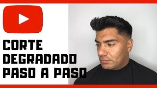 CORTE DE PELO HOMBRE 👨 DEGRADADO PASO A PASO✅ explicado ✂️CON TIJERA [upl. by Aimet]