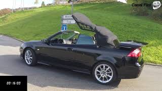 Saab 93 Convertible Soft Roof Top Opening Operation [upl. by Alle]