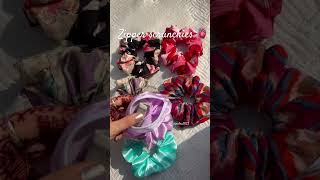 Try our zipper scrunchies now  shortvideo shorts short ytshort yt ytshorts [upl. by Aicenad]