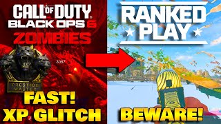 BO6 ZOMBIE GLITCH NEW SOLO GAME BREAKING XP GLITCH PRESTIGELVL 1000BO6 WARZONE RANK PLAY GLITCHES [upl. by Skylar]