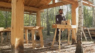 wilderness make pole lathe to my hewn workshop [upl. by Eyahc]