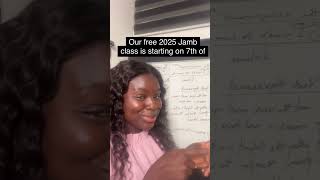 Our free jamb class is starting on Monday📌 send us a dm to join✅ jamb jamb2025 jambi jambo [upl. by Kramnhoj]