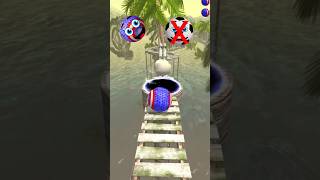 Which rolling ball crosses this sphere ramp ❓youtubeshorts gaming ballgame [upl. by Etteragram957]