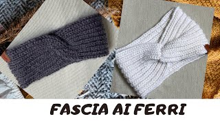 Come fare la fascia copriorecchie ai ferri Tutorial facile [upl. by Cullie]