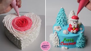 Amazing Merry Christmas Cake Designs Compilation  Lage Rose Cake For Birthday  Part 597 [upl. by Georas]