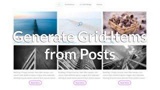 Filterable Grid for Divi Generate Grid Items from Posts [upl. by Kolnick233]