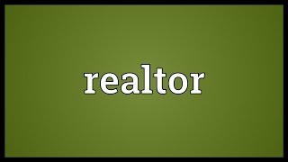 Realtor Meaning [upl. by Inesita20]