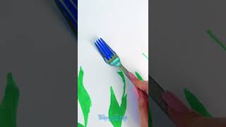 Fork Drawing Hack for Fun Play Time 🍴🖼️ [upl. by Eramal]