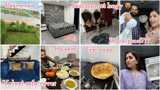 Bedroom set hugya finally  waterproof metres cover live test  Natasha waqas vlogs [upl. by Olivero]