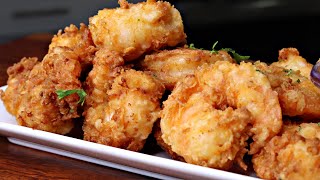 Super Easy Crispy Fried Shrimp Recipe  Better Than Popeyes [upl. by Sabina90]