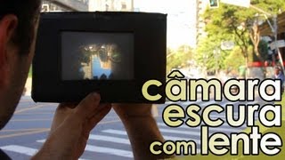 Câmara escura com lente EXPERIÊNCIA de FÍSICA [upl. by Guy]