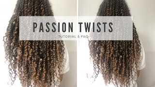 PASSION TWIST FLUFFY TWISTBOHO TWIST TUTORIAL amp FAQ 2018 RUBBERBAND METHOD FINE NATURAL HAIR [upl. by Sabine]