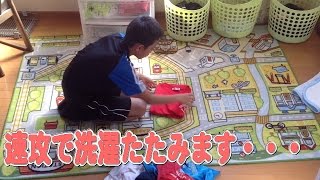 子供でもできる簡単超早い洗濯物のたたみ方服を超早く畳む How to fold laundry fast  TShirts [upl. by Eelatsyrc]