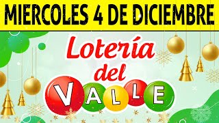 Resultados Lotería del VALLE del Miércoles 4 de Diciembre de 2024 PREMIO MAYOR 😱💰🚨 [upl. by Maridel]