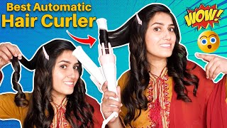 Does Automatic Hair Curler Work  I Am Shocked 😲 🙀 Automatic pink Curler Machine [upl. by Enelyt]