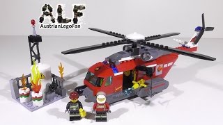 Lego City 60010 Fire Helicopter  Lego Speed Build Review [upl. by Dail]