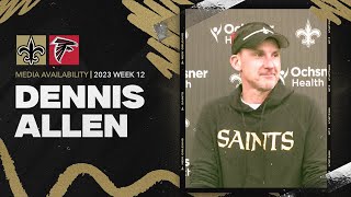 Dennis Allen previews Week 12 at Falcons  New Orleans Saints [upl. by Ariella]