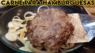 Como preparar carne para hamburguesas  como sazonar carne para hamburguesas  cocinando hamburguesa [upl. by Marj]