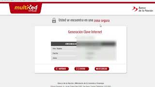 Cómo Generar CLAVE de INTERNET del Banco de la Nación  ✅ Multired Virtual tu Banca por Internet [upl. by Ahselet875]