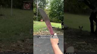 Time to sharpen my machete again diy maker homestead machete sharpen chopping [upl. by Airdnua]