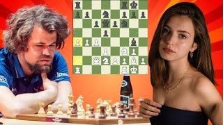 Magnus Carlsen vs Anna Cramling chess game 627 [upl. by Monafo7]