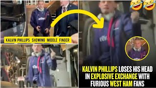 🤣🤣 West hams KALVIN PHILLIPS showing MIDDLE FINGER to fans who called him ‘useless’ vs Newcastle [upl. by Neemsay]