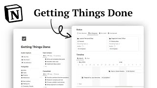 Notion GTD Dashboard Template Tour [upl. by Thilda461]