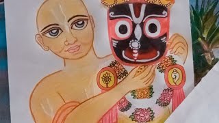 How to draw Jagannath ji and chaitanya mahaprabhu drawing easy and step by step❤ [upl. by Hedley]